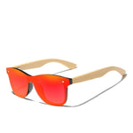 Lunettes En Bambou<br> Rouge - Bambou Boutique