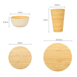 Assiette Bambou<br> Set 4Pcs - Bambou Boutique