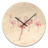 Horloge Bambou<br> Flamand Rose - Bambou Boutique