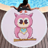 Serviette Plage Petit Hibou | Bambou Boutique